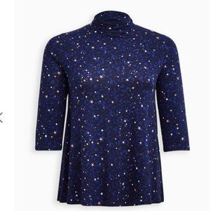 Torrid Super Soft Turtleneck Swing Short Sleeve Tee - Size 2X